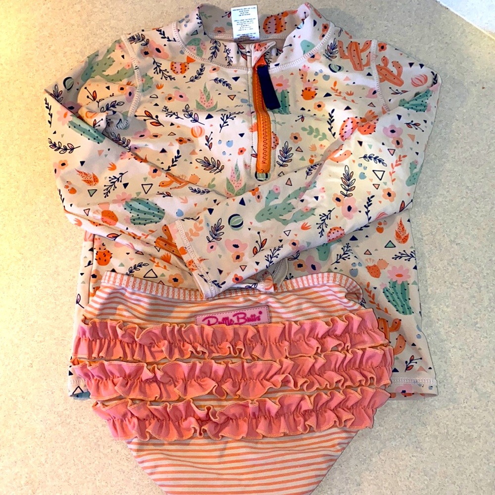 Ruffle butts swim suit size 5